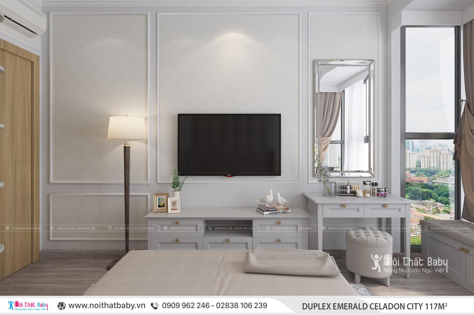 Thiết kế nội thất trọn gói căn Duplex 117m2 Emerald Celadon City 